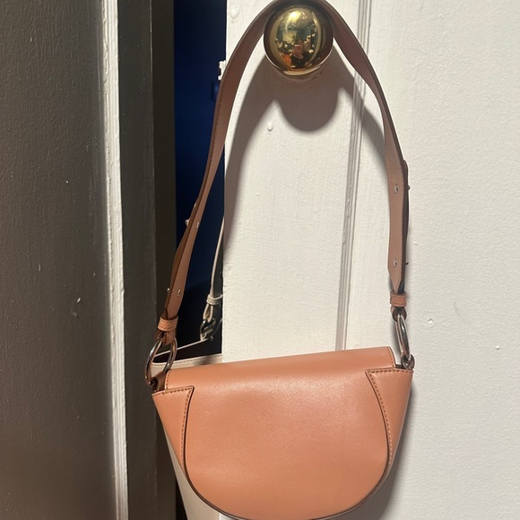 Stella McCartney Perforated Logo Saddle Bag Camel - Picture 4 of 13